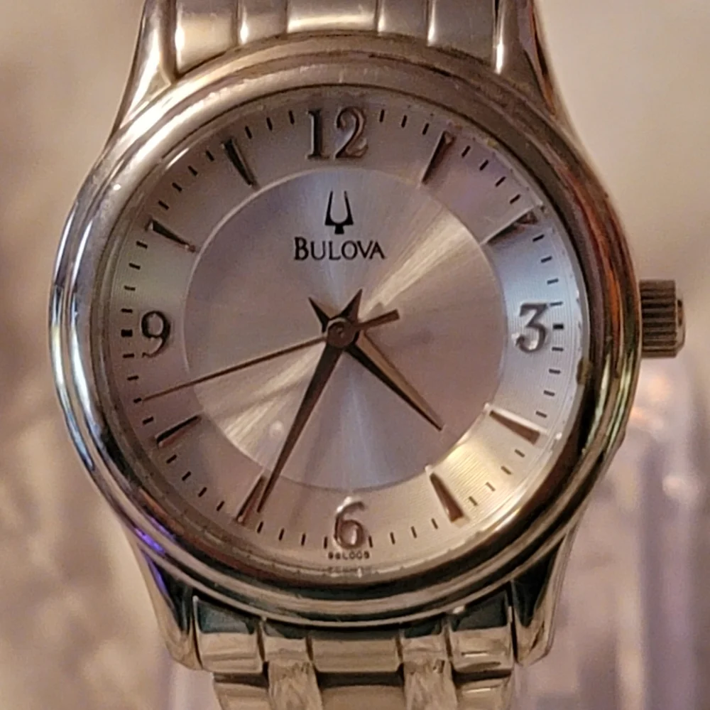 Bulova Ladies Watch 30mm Quartz Silver Dial Stainless Steel Band 96L005‎